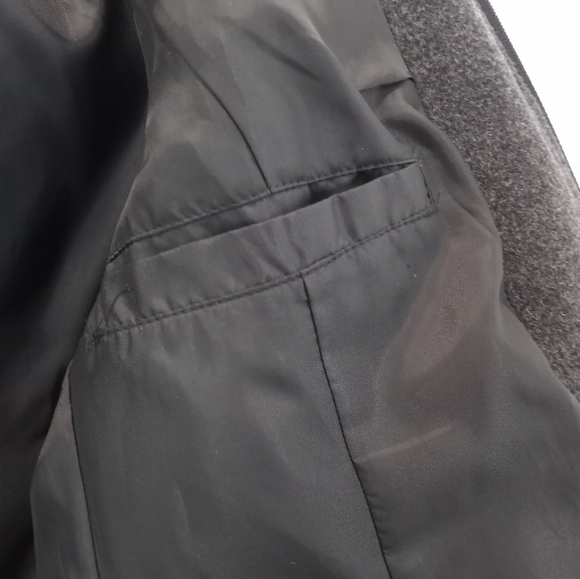 Fleet Street Women’s Wool Blend Hooded Coat Dark Gray Size PS - Picture 8 of 11